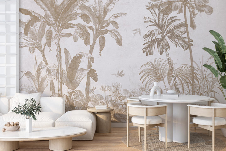 Papier peint paysage Sépia