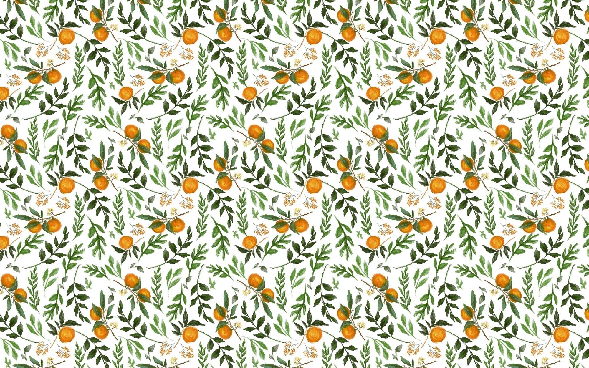 Papier peint petites oranges