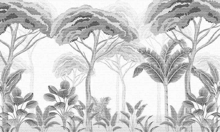 Black and white pine forest wallpaper