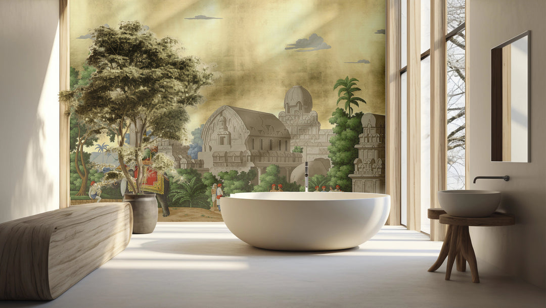 Papier peint première vue de l'inde - Kam et Léon