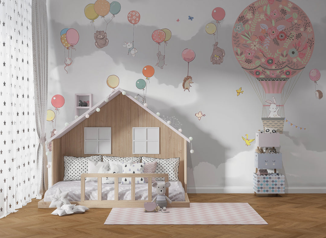 Papier Peint Rêve d'Animaux Volants - Kam et Léon