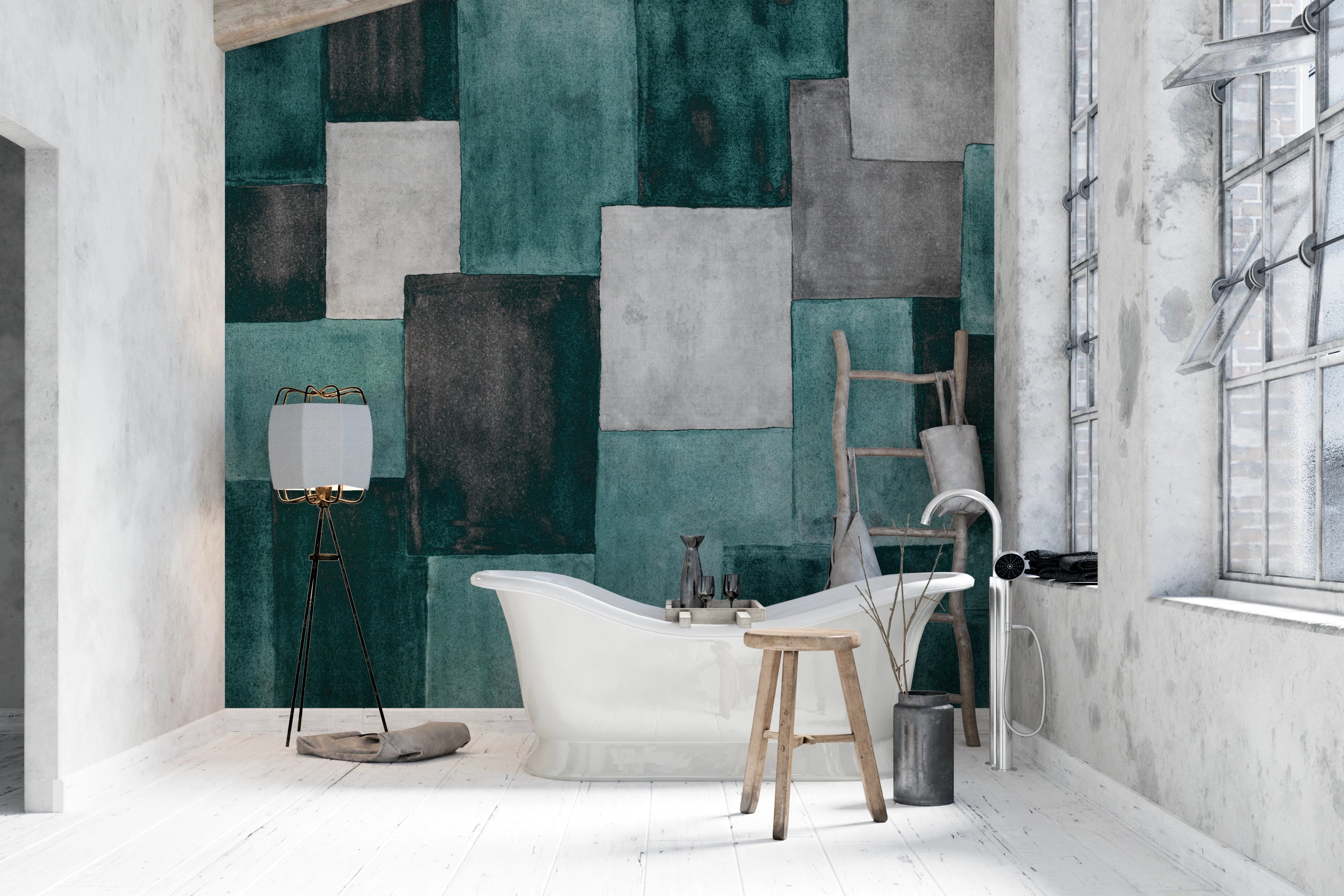 Papel pintado panorámico Arquitectura Cromática 