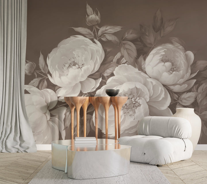 Papier peint panoramique Pivoines de Velours