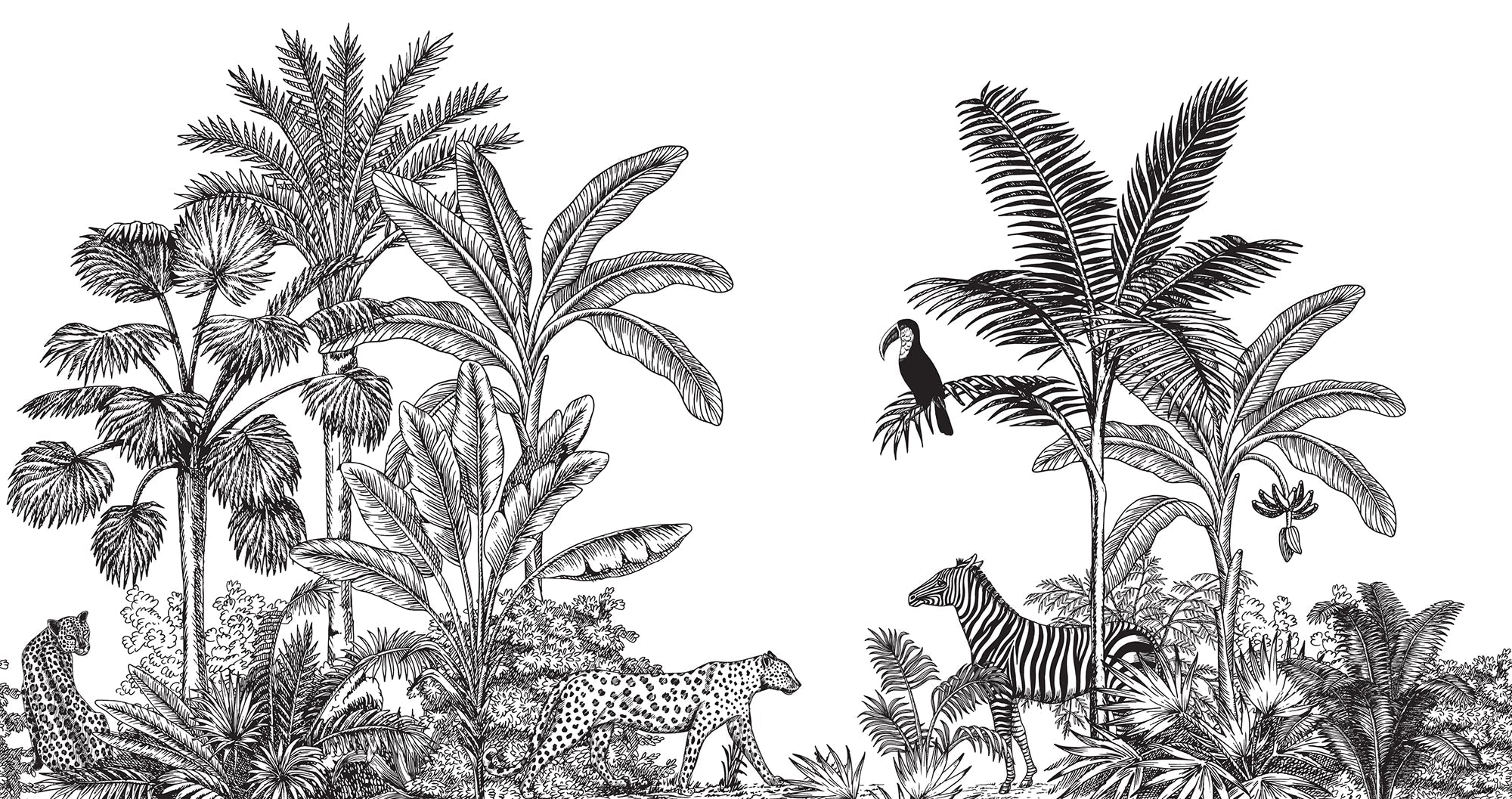 Papier Peint Scène Tropicale
