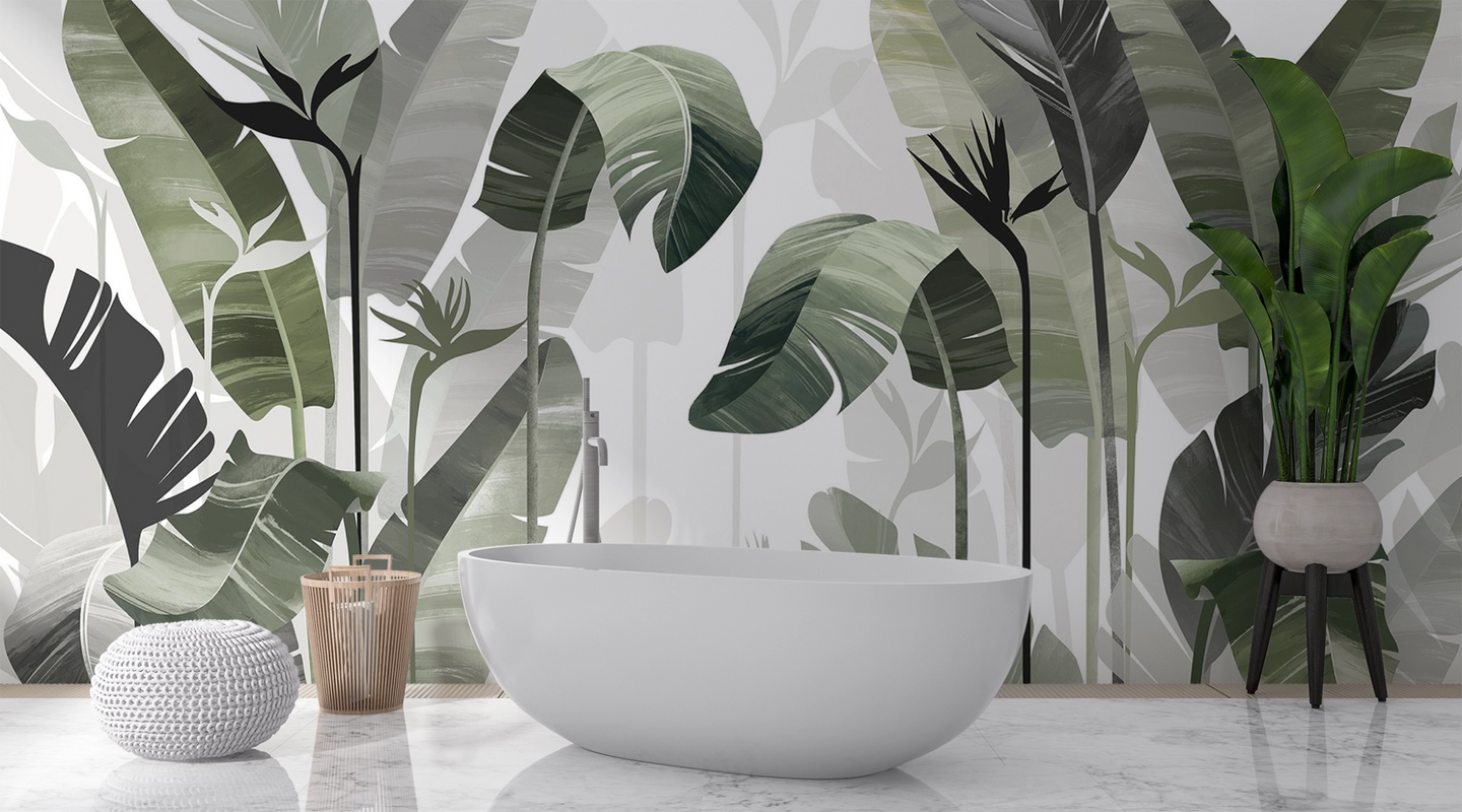 Papier peint Strelitzia reginae - Kam & Leon