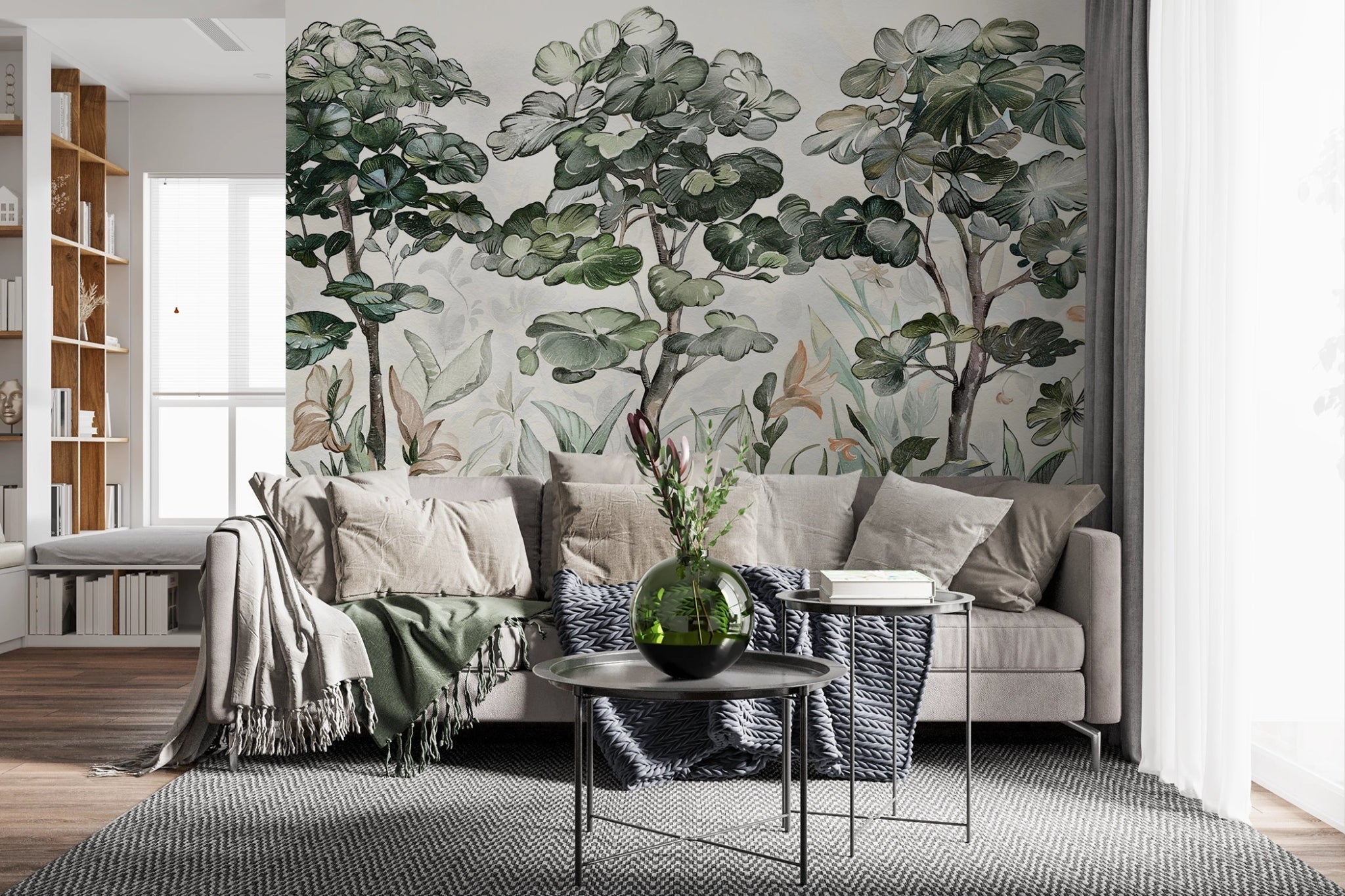 Papier peint sur mesure arbre tropicaux - Kam & Leon