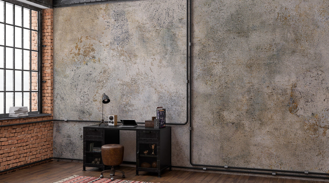 Papier peint sur mesure béton - Kam et Léon