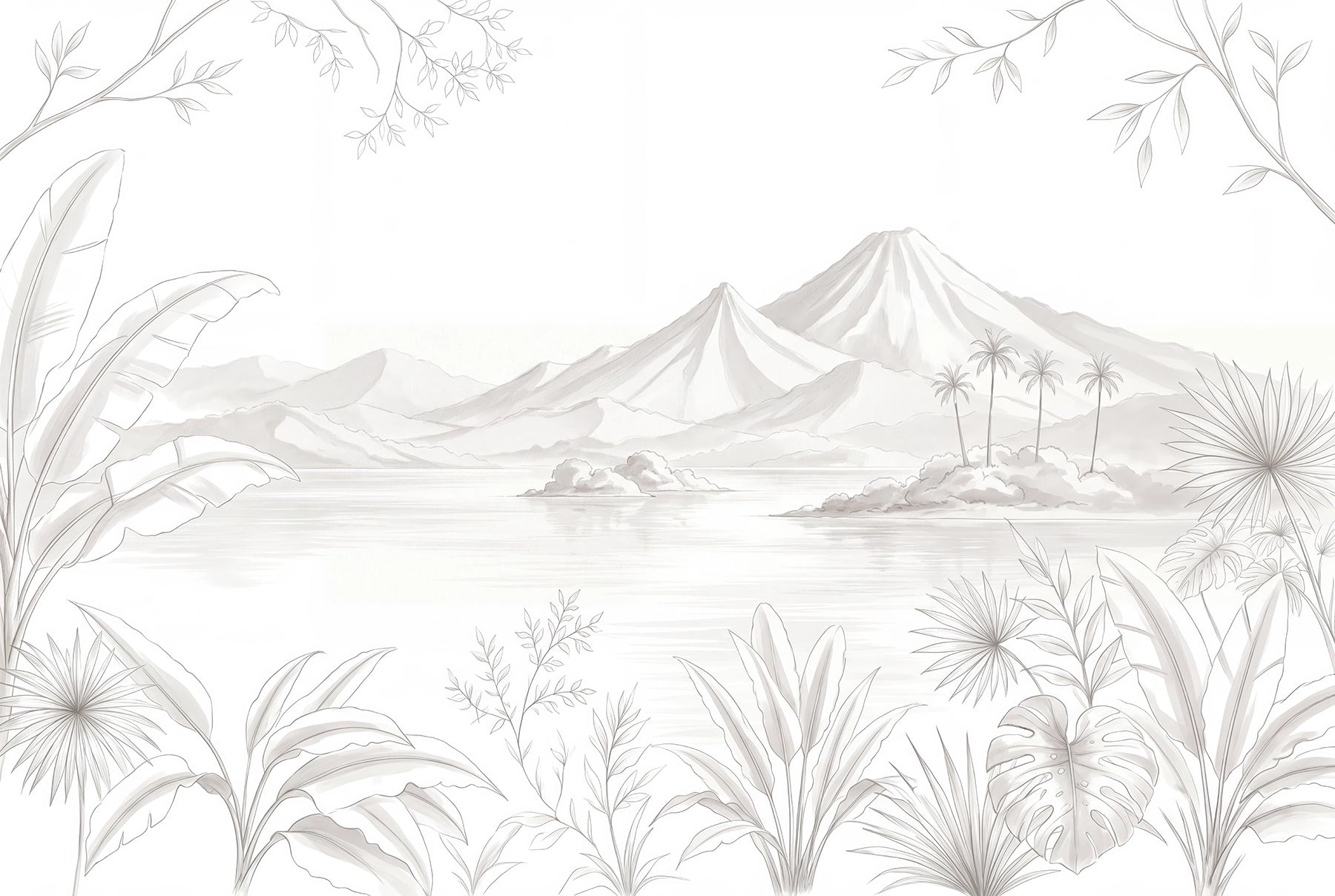 Papier peint sur mesure Horizon tropical