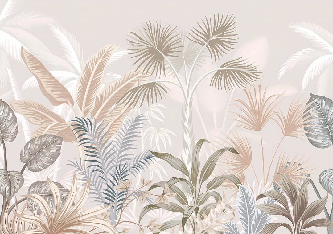 Papier peint sur mesure Jungle Colorée