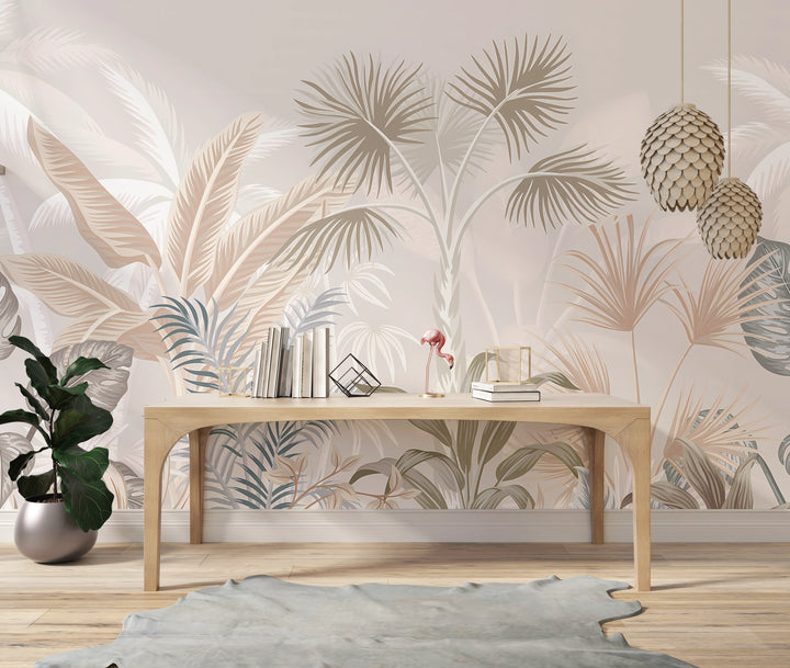 Papier peint sur mesure Jungle Colorée