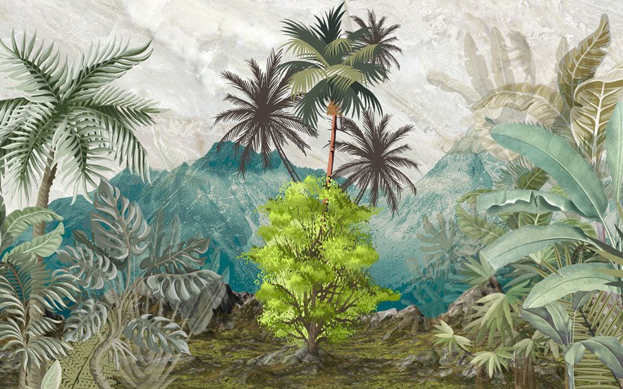 Lush landscape custom wallpaper