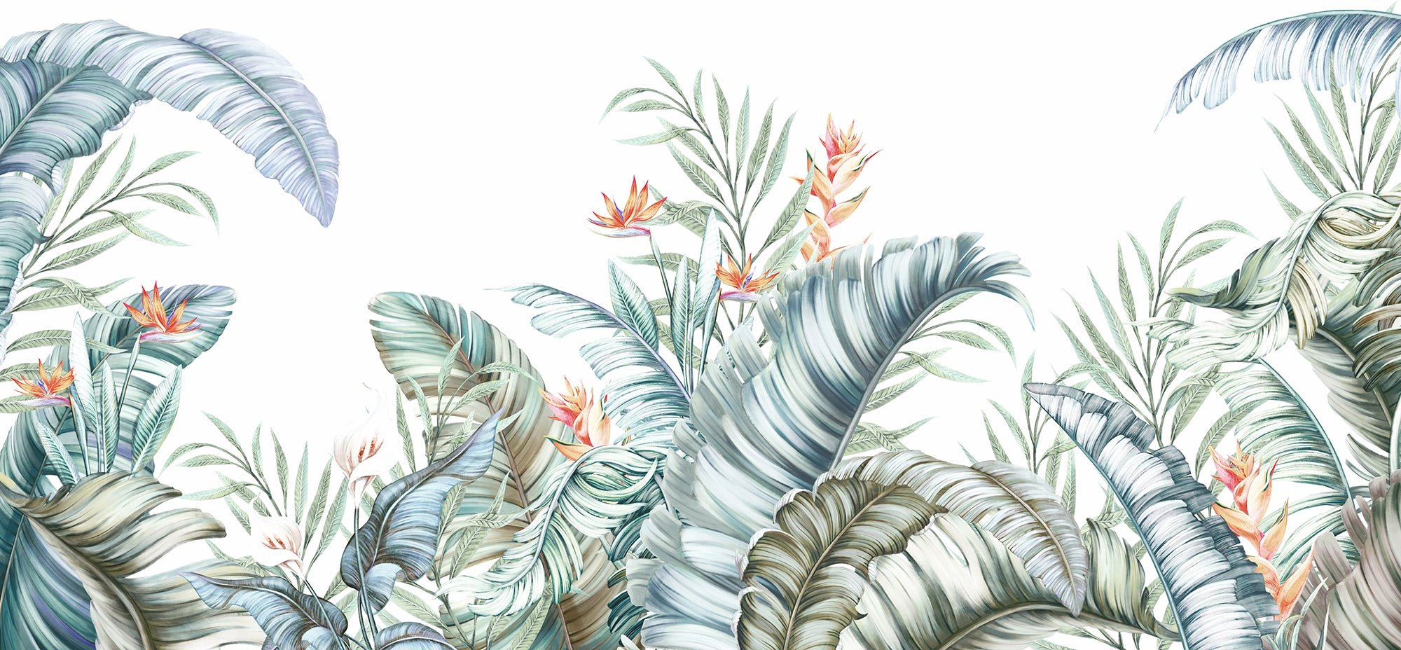 Papier peint tendance Blue Jungle