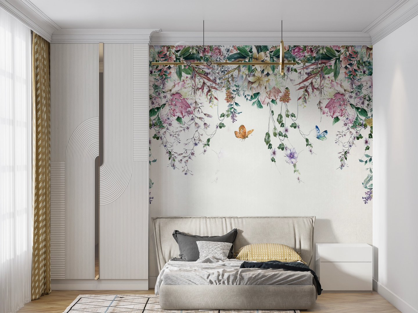 Papier peint tendance Fleur Tombante - Kam & Leon