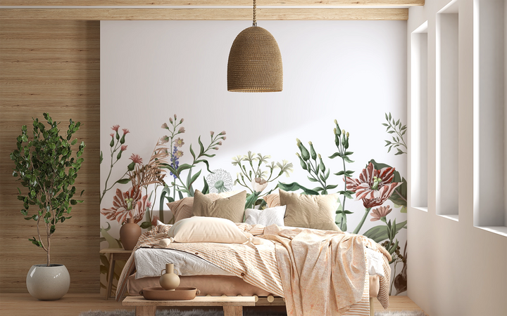 Papier peint Tendance Fleurs Des Champs - Kam & Leon