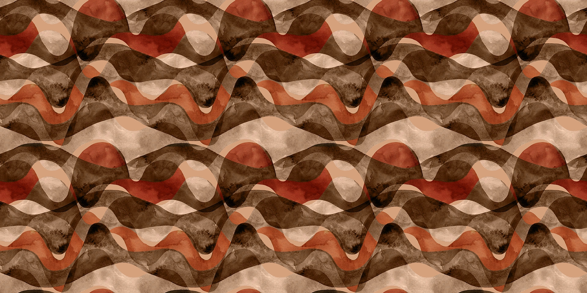 Papier peint tendance vague abstraite terracotta