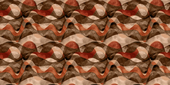 Papier peint tendance vague abstraite terracotta