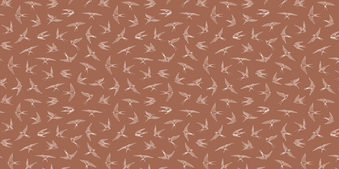 Papier Peint Terracotta Vol des Hirondelles