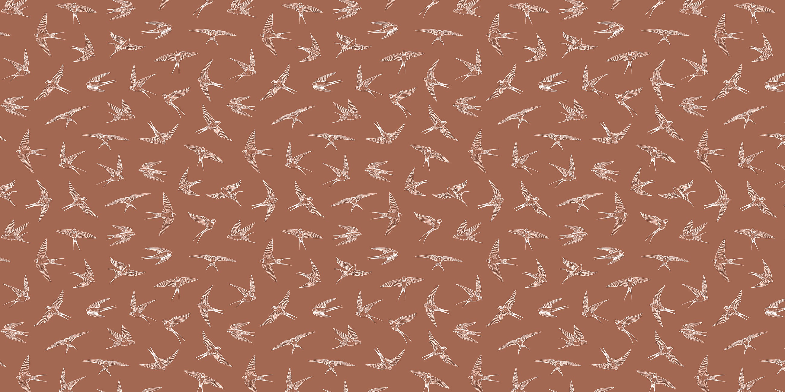 Papier Peint Terracotta Vol des Hirondelles