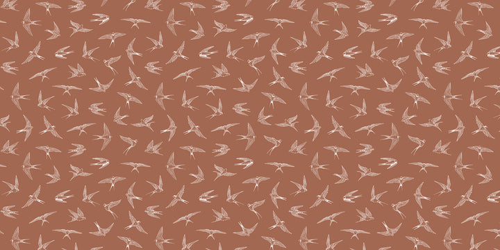 Papier Peint Terracotta Vol des Hirondelles