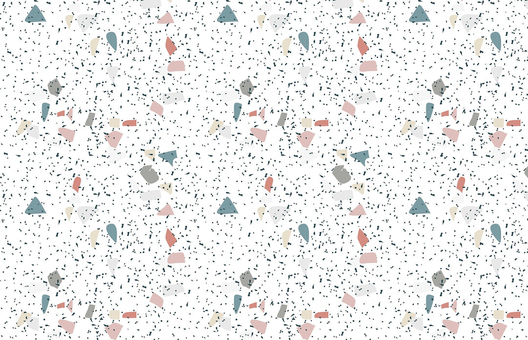 Papier Peint Terrazzo Géométrique - Kam et Léon
