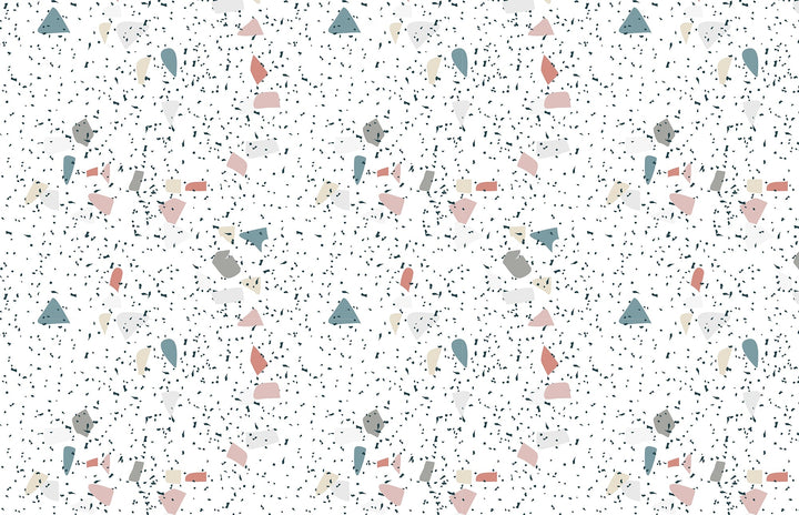Papier Peint Terrazzo Géométrique - Kam et Léon
