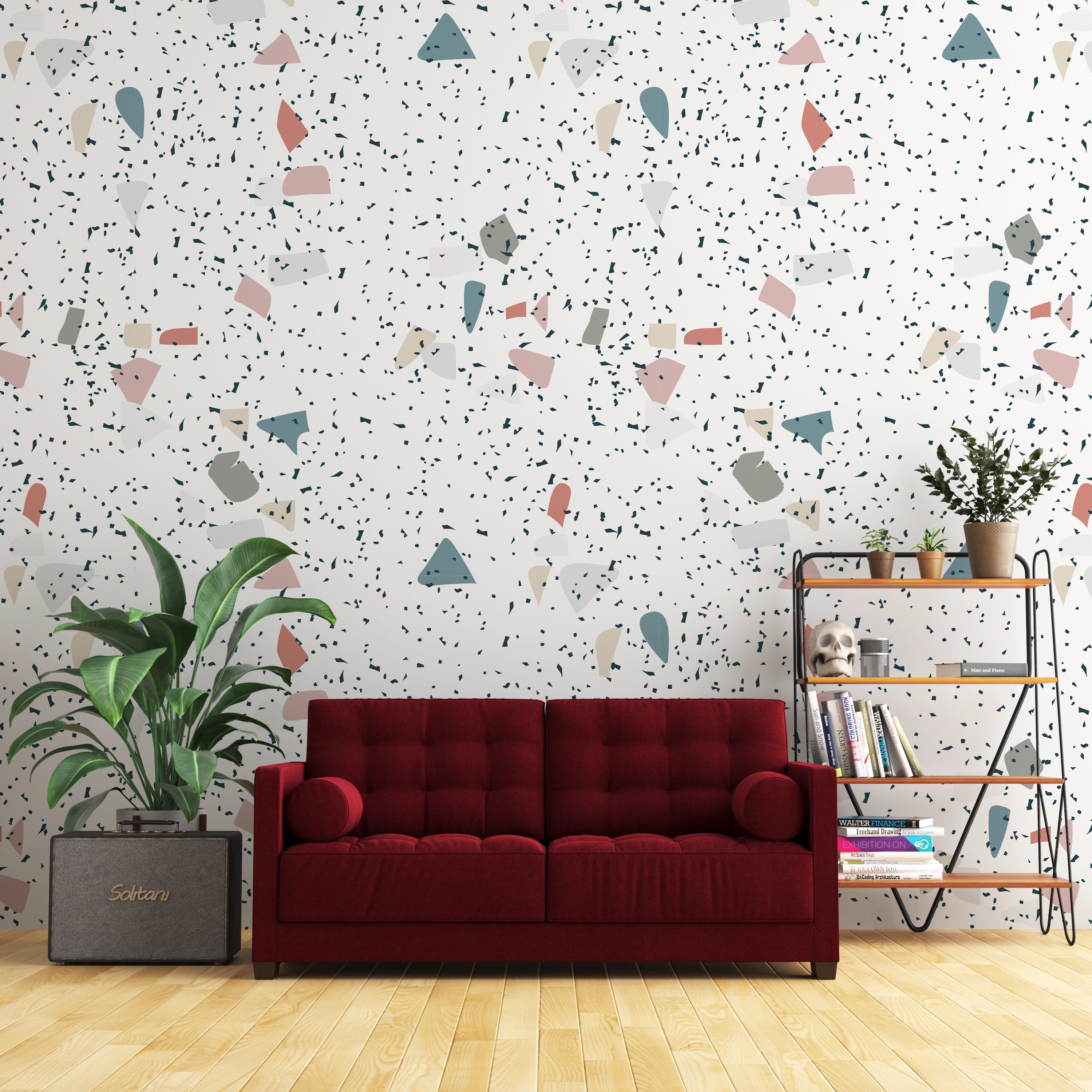 Geometric Terrazzo Wallpaper 