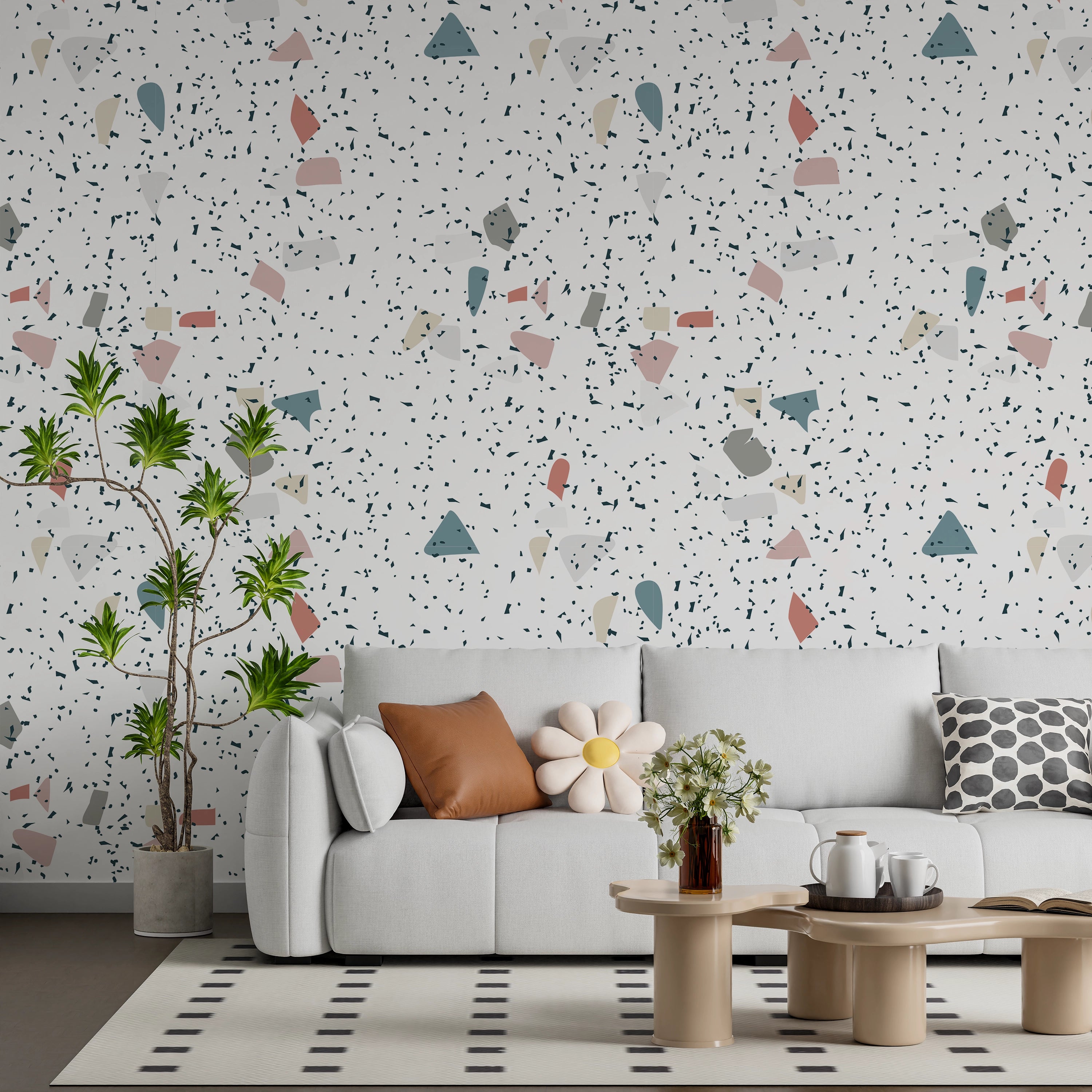 Geometric Terrazzo Wallpaper 