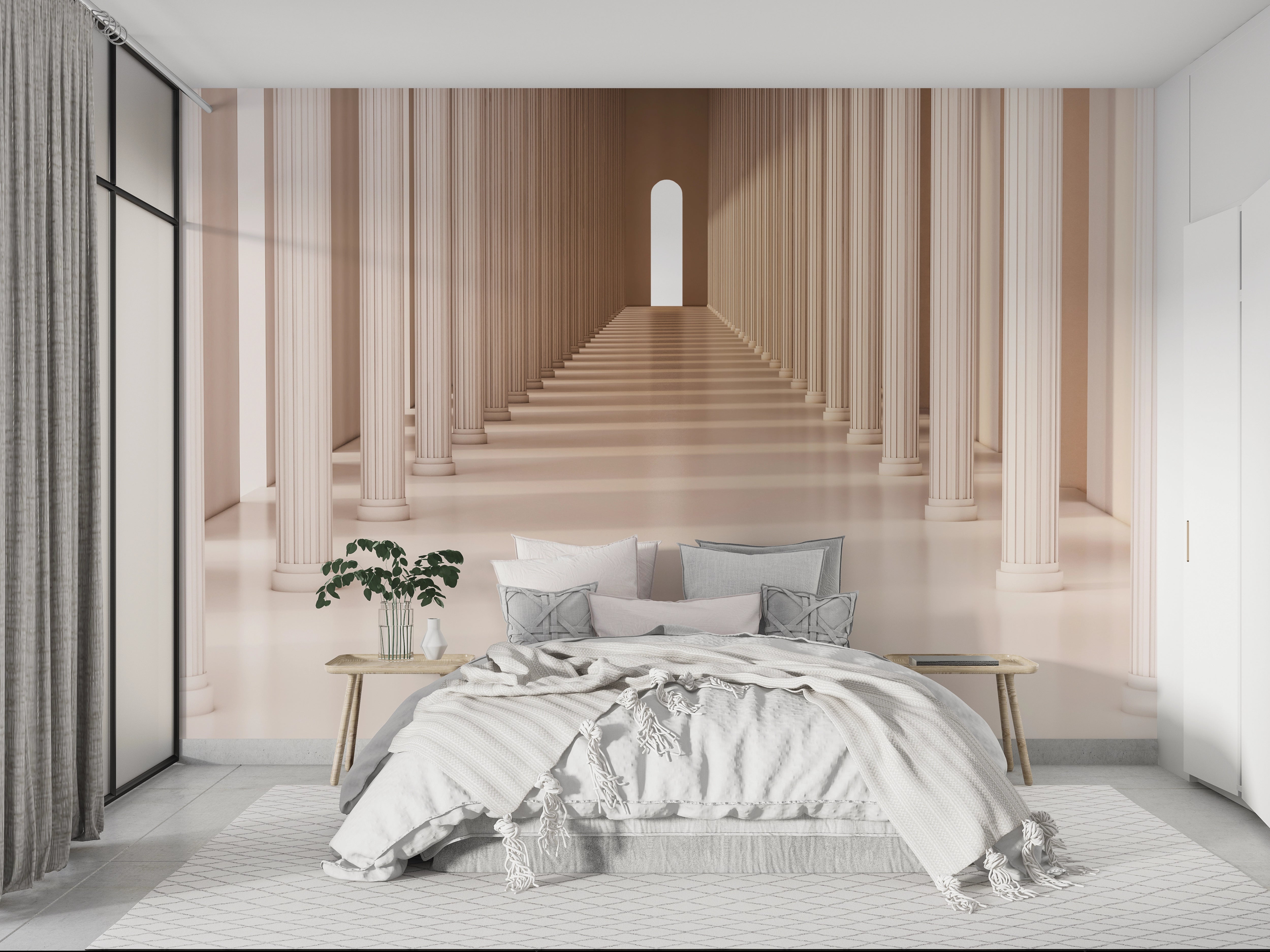 Architectural Harmony Trompe l'oeil Wallpaper