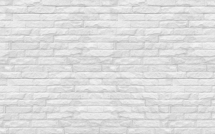 Papier peint trompe l'oeil brique blanche - Kam et Léon