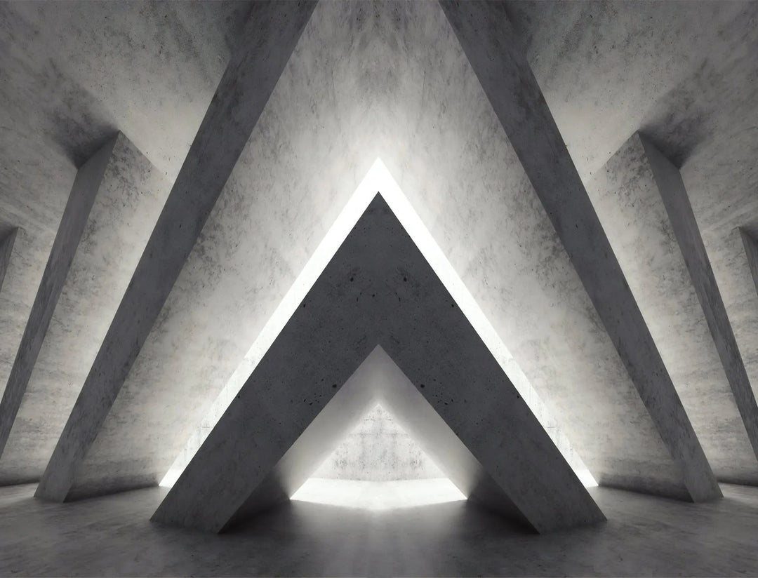 Papier peint trompe-l'œil design architectural béton - Kam & Leon