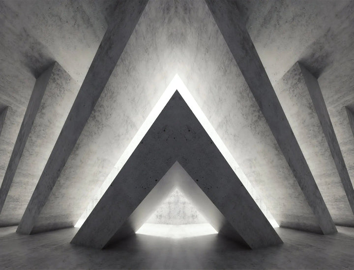 Papier peint trompe-l'œil design architectural béton - Kam & Leon
