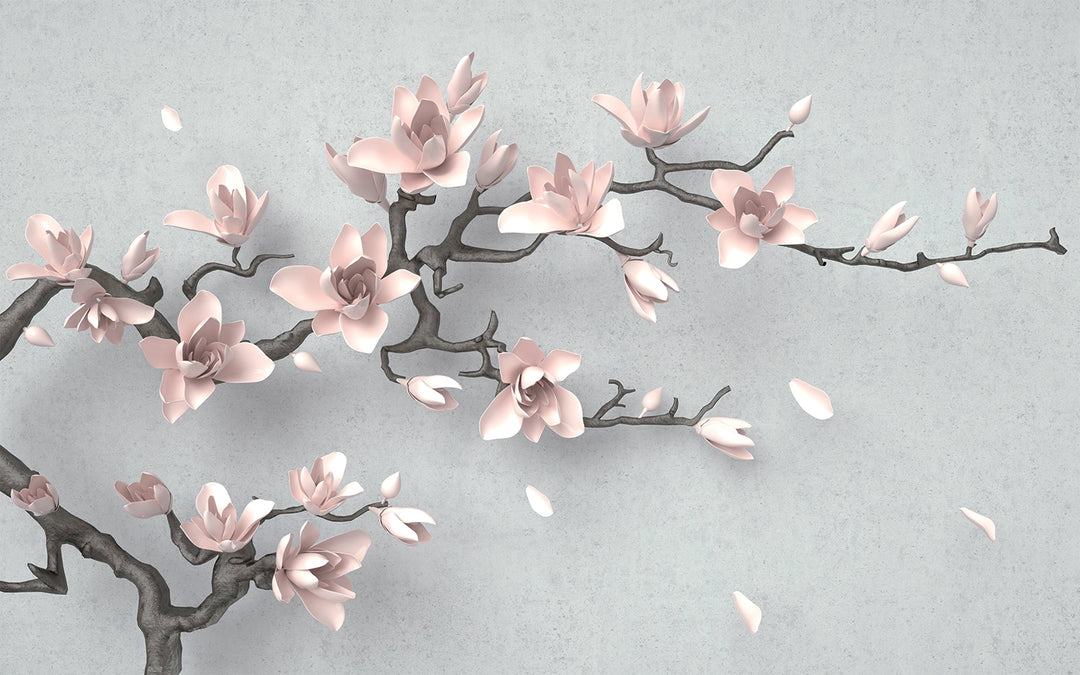 Trompe-l'oeil Wallpaper Ramas floridas