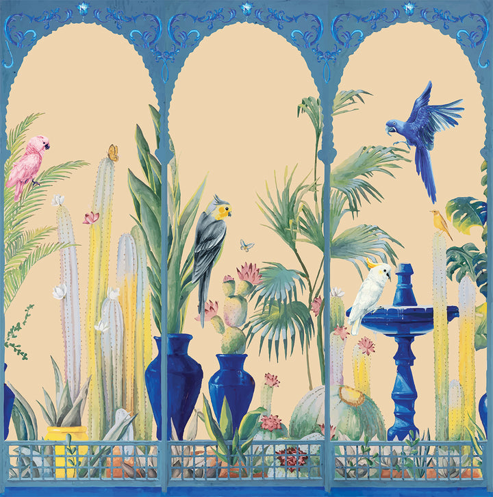 Retro Chic Tropical Tapete