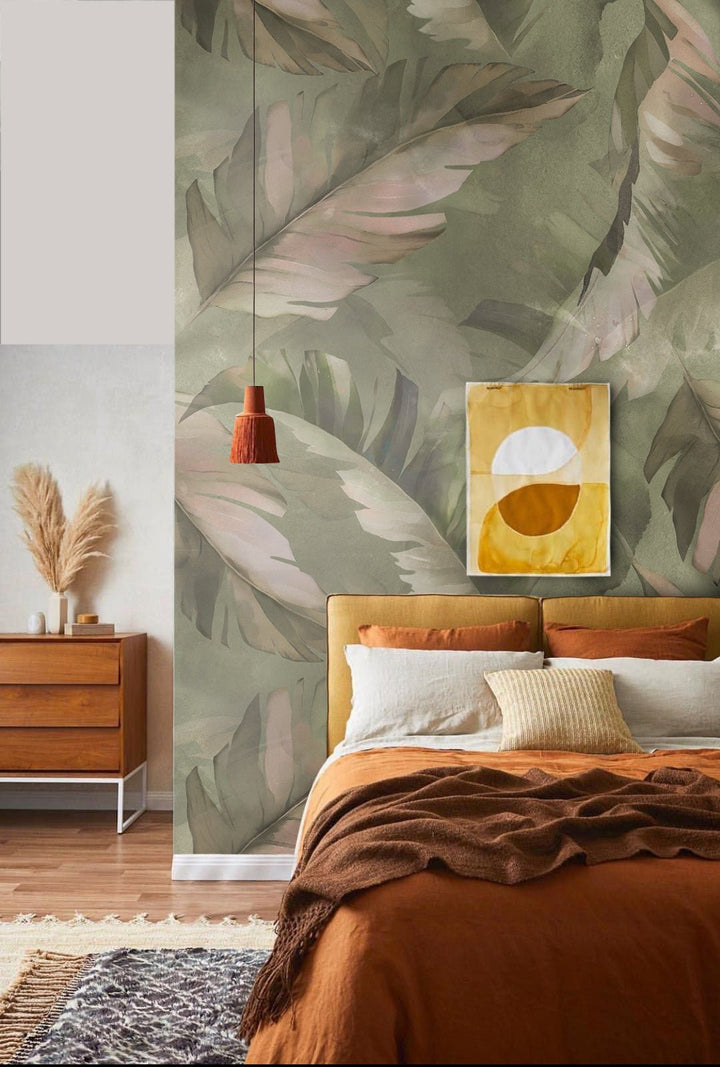 Tapisserie murale feuille exotique - Kam & Leon