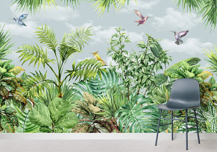 Tapisserie murale panoramique forêt tropicale - Kam & Leon