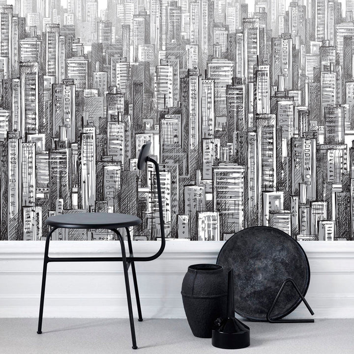 Tapisserie murale panoramique grattes ciel - Kam & Leon