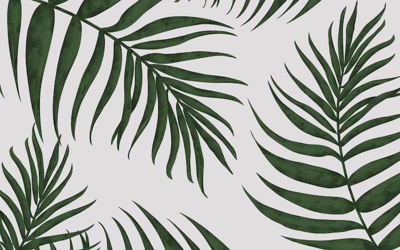 Papier peint feuille de palmier livraison offerte - Kam & Leon