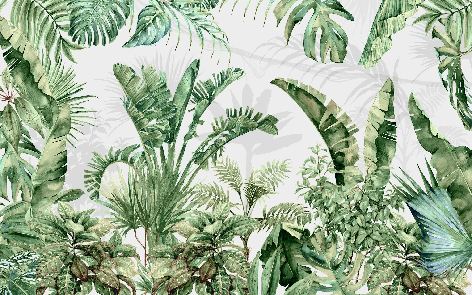 Papier peint panoramique jungle tropicale livraison offerte - Kam & Leon