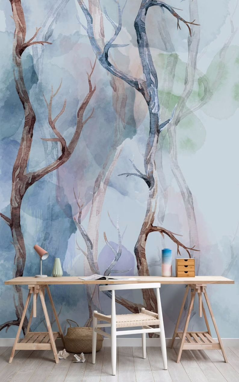 Papier peint arbre abstrait - Kam & Leon