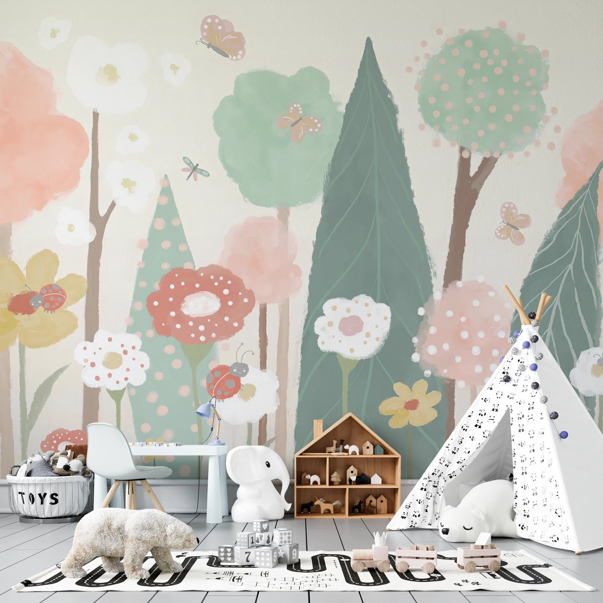 Papier peint chambre enfant la Forêt enchantée - Kam & Leon