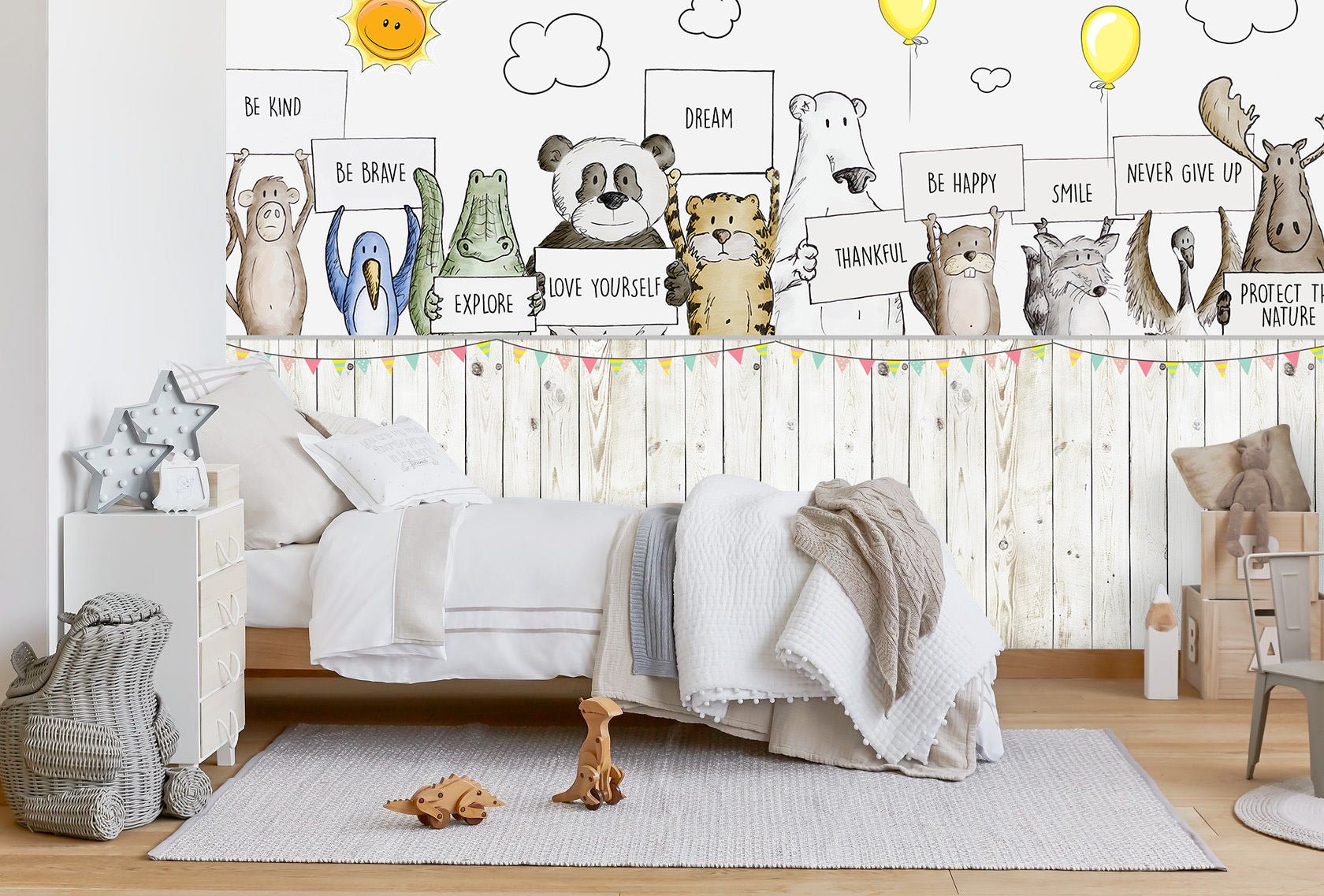 Papier peint chambre enfant panda & Cie - Kam & Leon