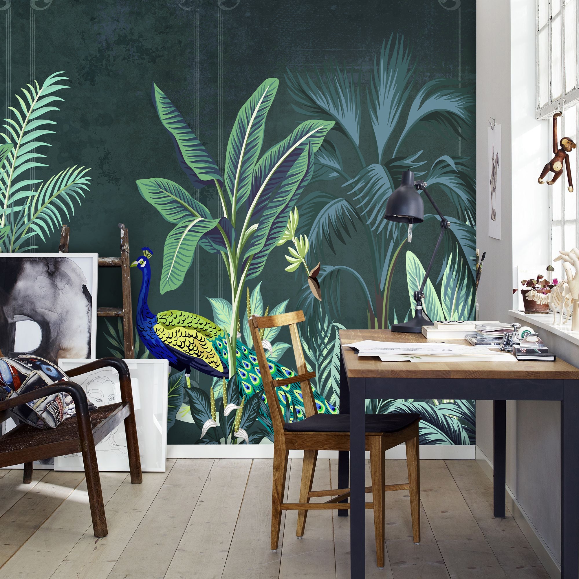 Papier peint forêt tropicale panoramique - Kam & Leon