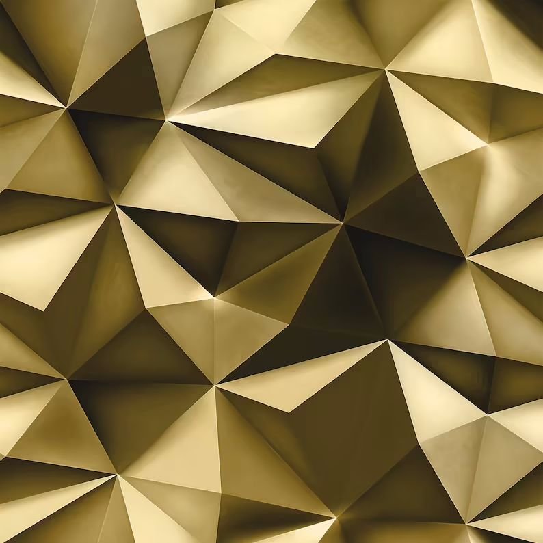 Papier peint géométrie triangulaire effet 3D - Kam & Leon