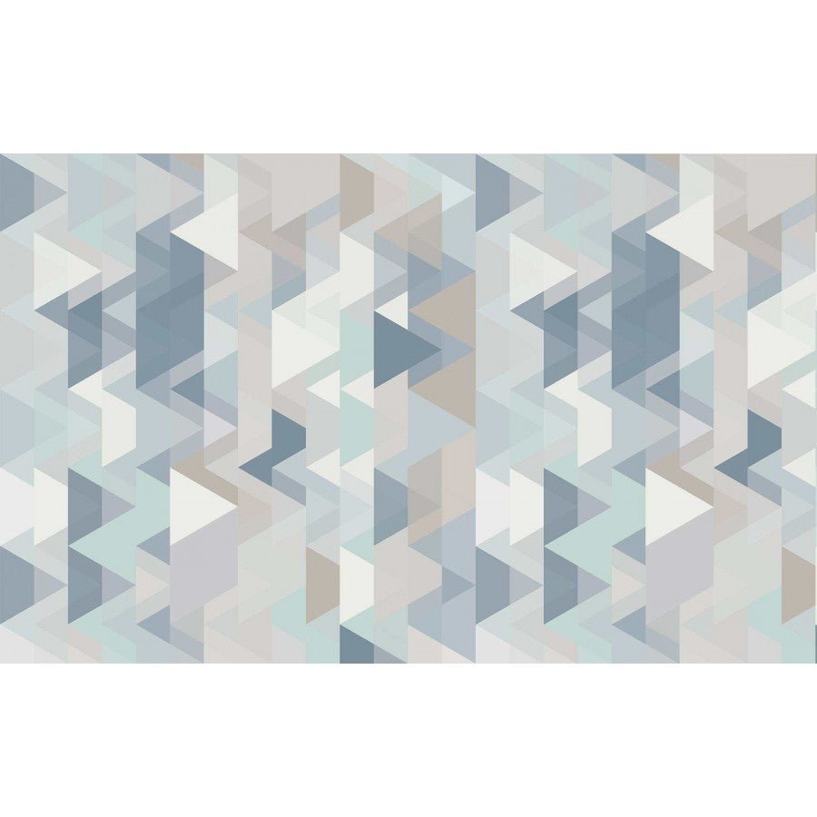 Papier peint géométrique bleu - Kam & Leon