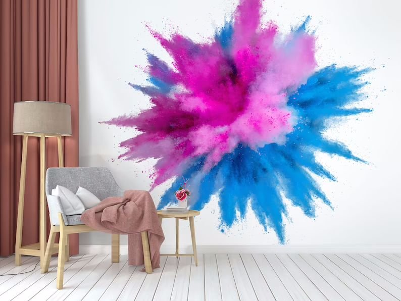 Papier peint panoramique bombe de couleurs - Kam & Leon