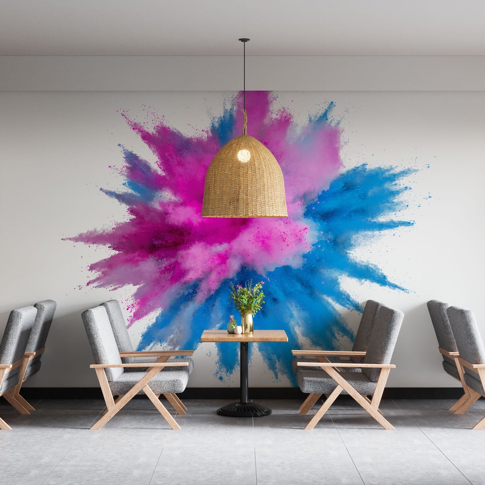 Papier peint panoramique bombe de couleurs - Kam & Leon