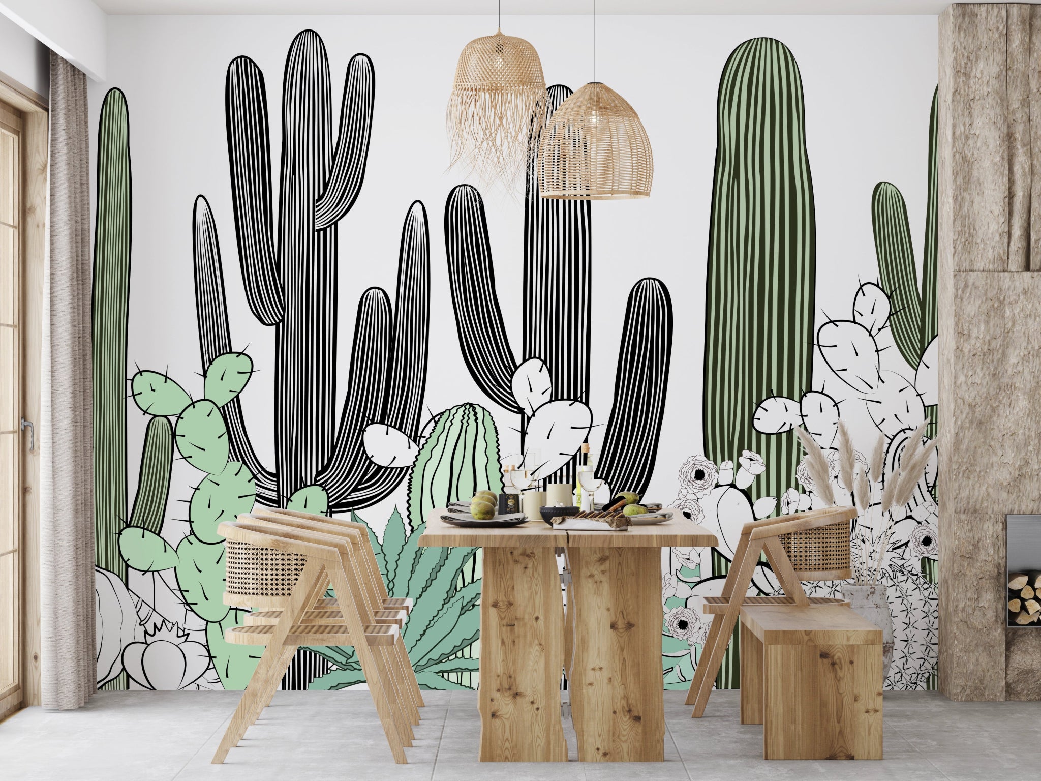 Papier peint panoramique Cactus - Kam & Leon