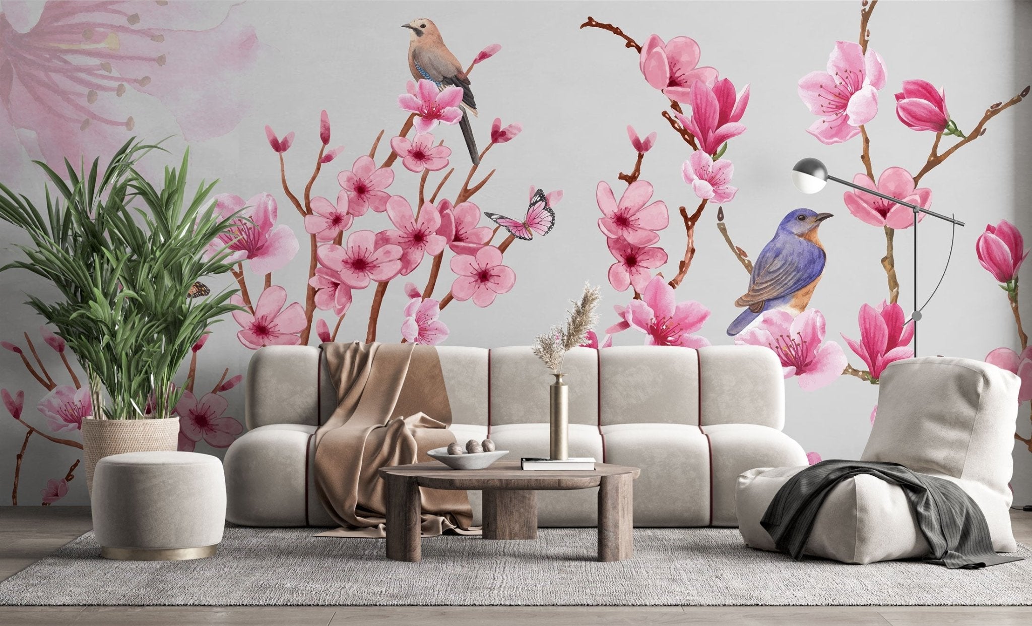 Papier peint panoramique cerisier du Japon - Kam & Leon