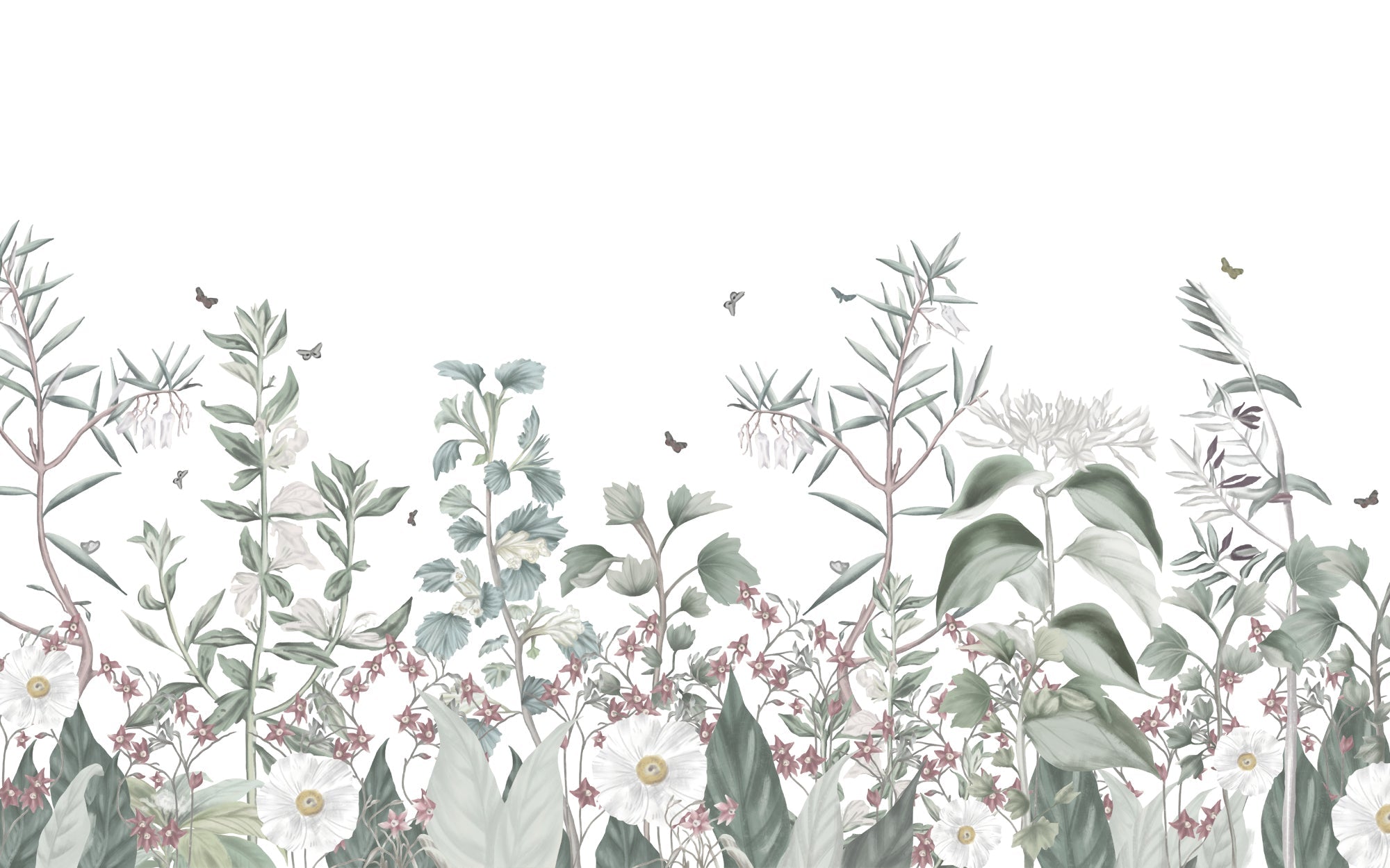 Papier peint panoramique champ floral - Kam & Leon