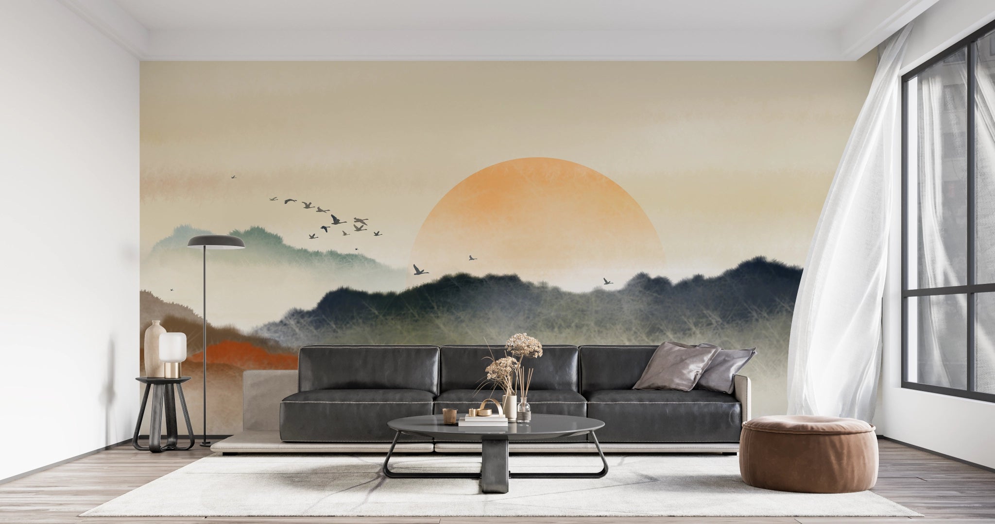 Papier peint panoramique Coucher de Soleil - Kam & Leon